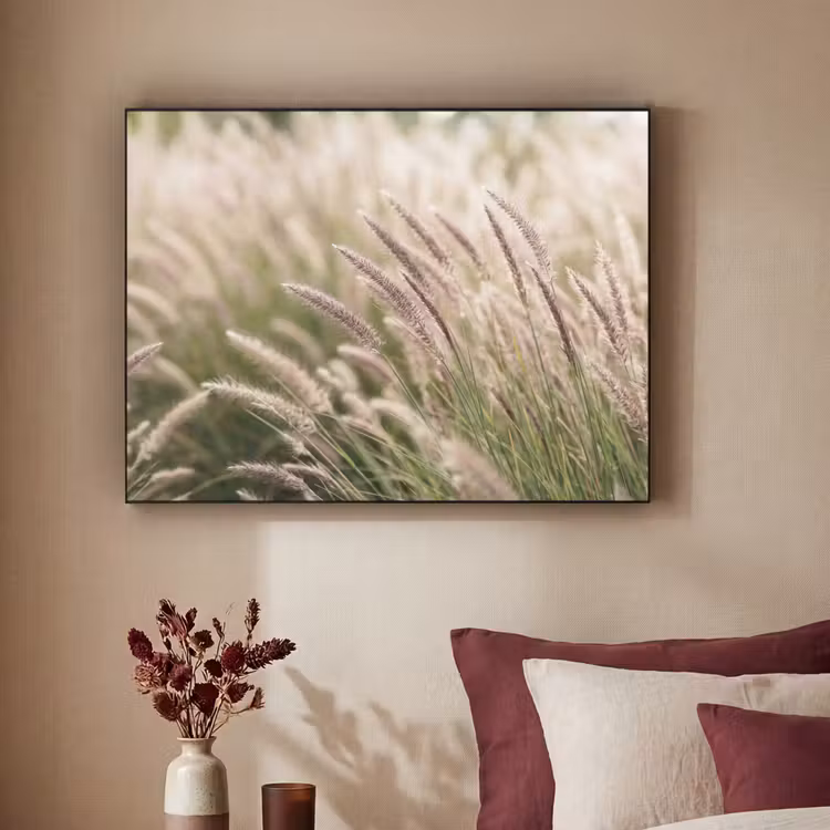 Gras - Close up - Groen Textielframe zwart klein -sfeer1