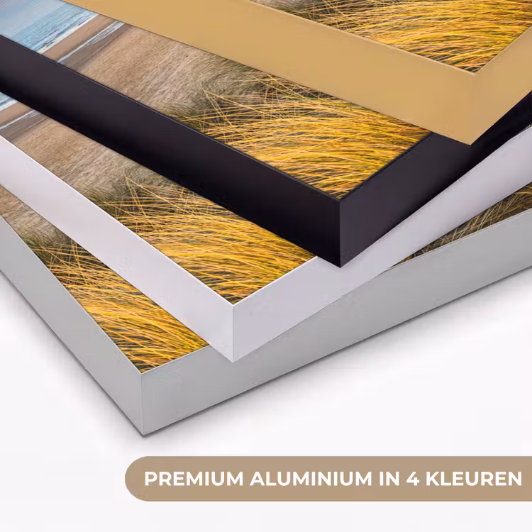 Gras - Duinen - Strand - Zomer Textielframe zwart klein -USP_kleurenNL