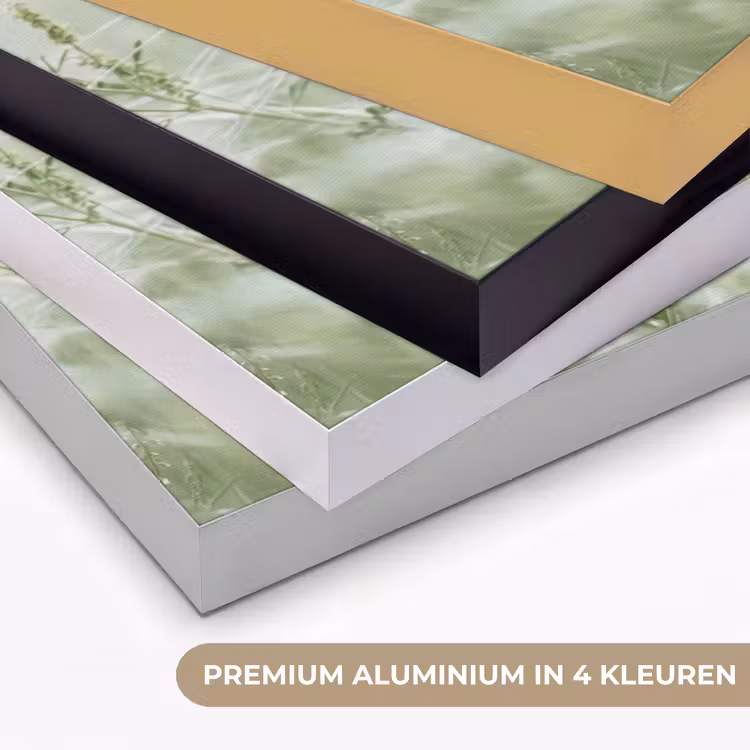 Grassen - Minimalistisch - Groen Textielframe zwart klein -USP_kleurenNL