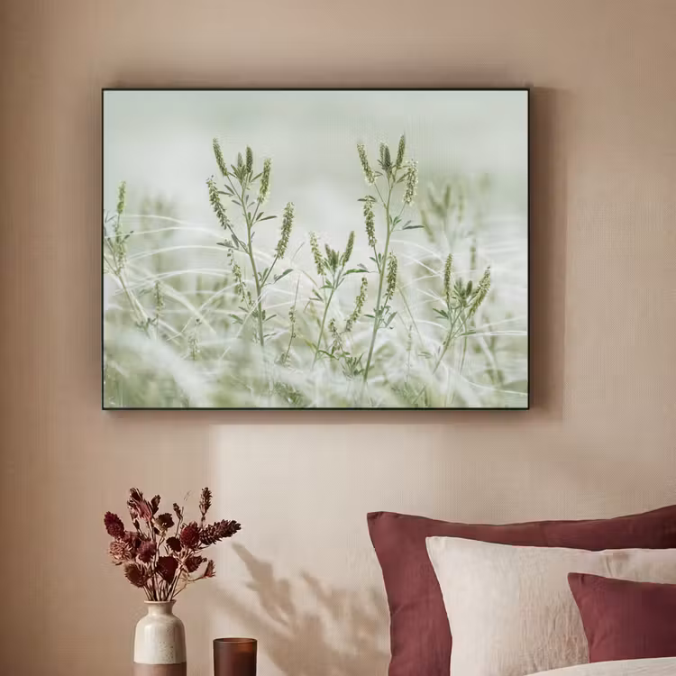 Grassen - Minimalistisch - Groen Textielframe zwart klein -sfeer1