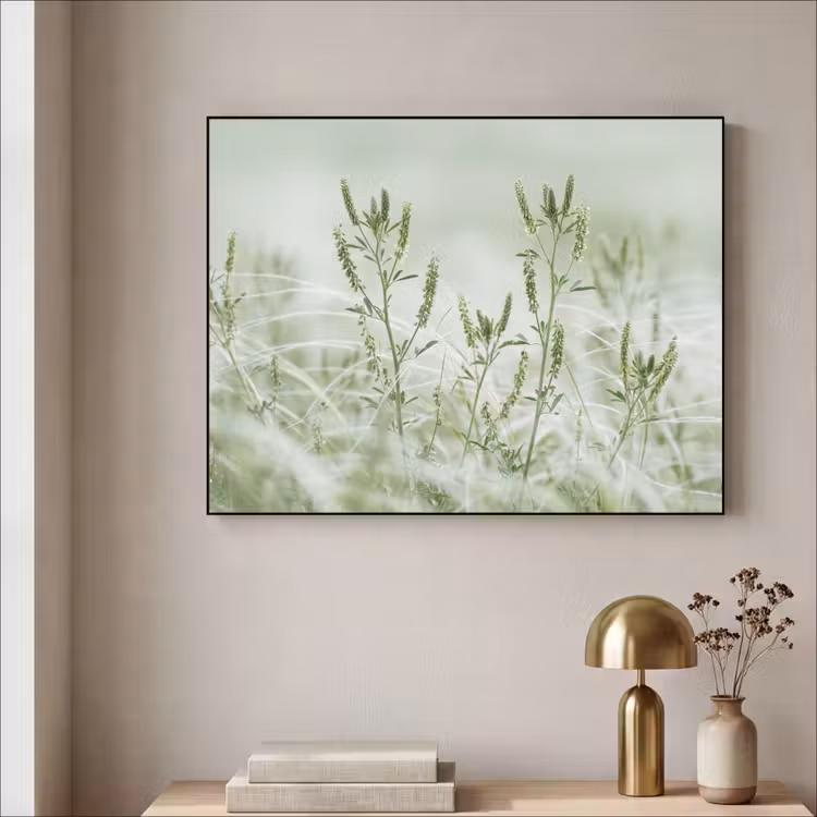 Grassen - Minimalistisch - Groen Textielframe zwart klein -sfeer2