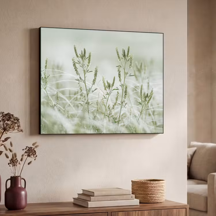 Grassen - Minimalistisch - Groen Textielframe zwart klein -sfeer3