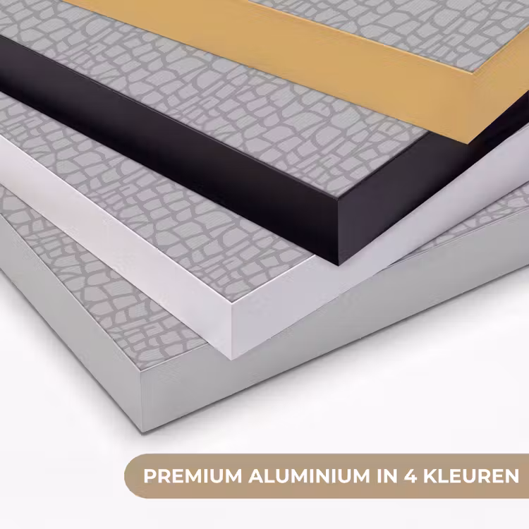 Grijs - Reptiel - Dier - Patroon Textielframe zwart klein 947 -USP_kleurenNL