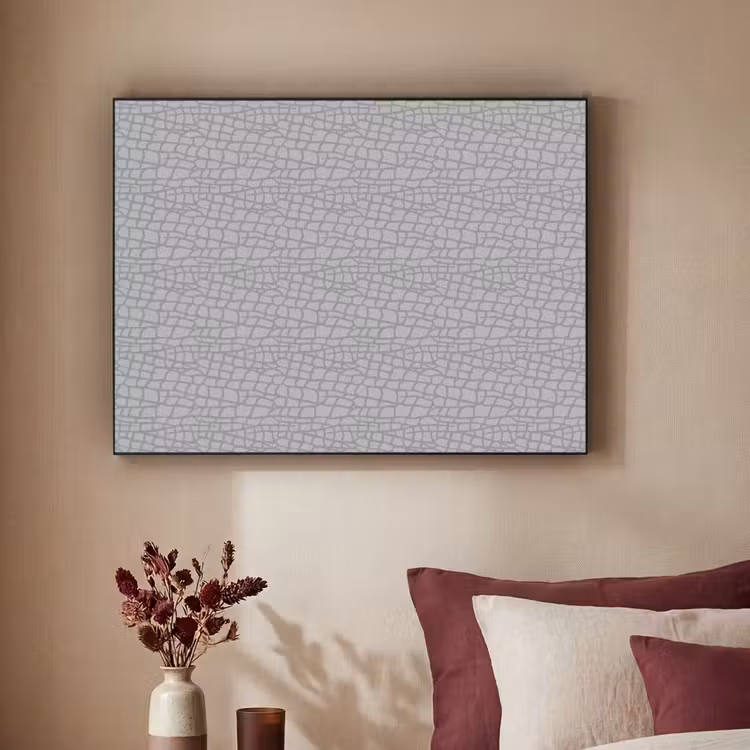 Grijs - Reptiel - Dier - Patroon Textielframe - compleet frame klein 947 -sfeer1