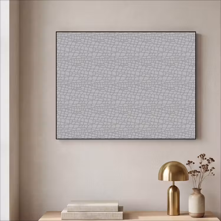 Grijs - Reptiel - Dier - Patroon Textielframe - compleet frame klein 947 -sfeer2