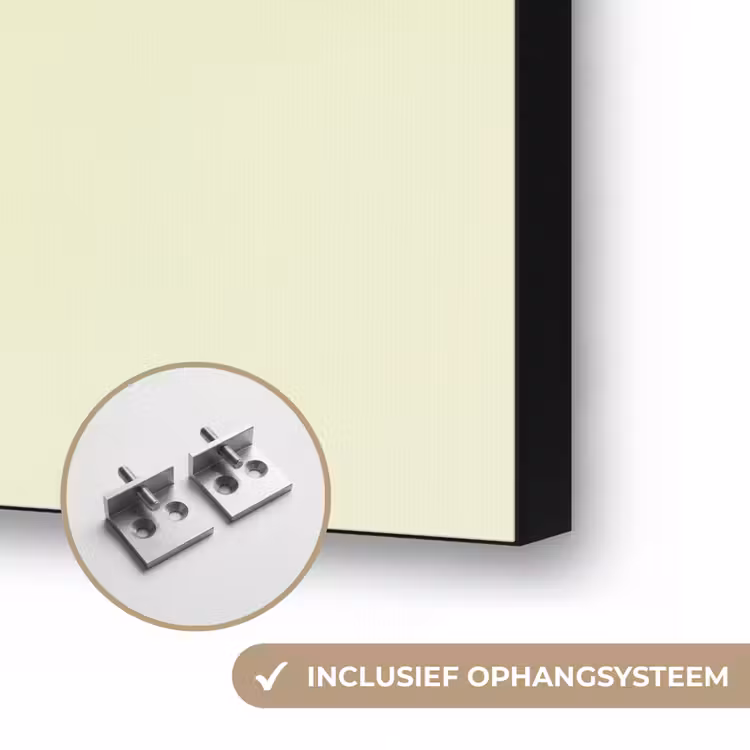 Groen - Disco - Decoratie - Appel Textielframe zwart klein -USP_ophangsysteemNL