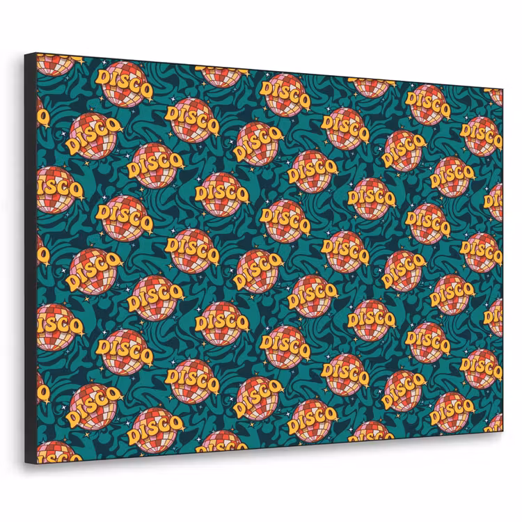 Groen - Disco - Patroon Textielframe - compleet frame klein 947 -3d