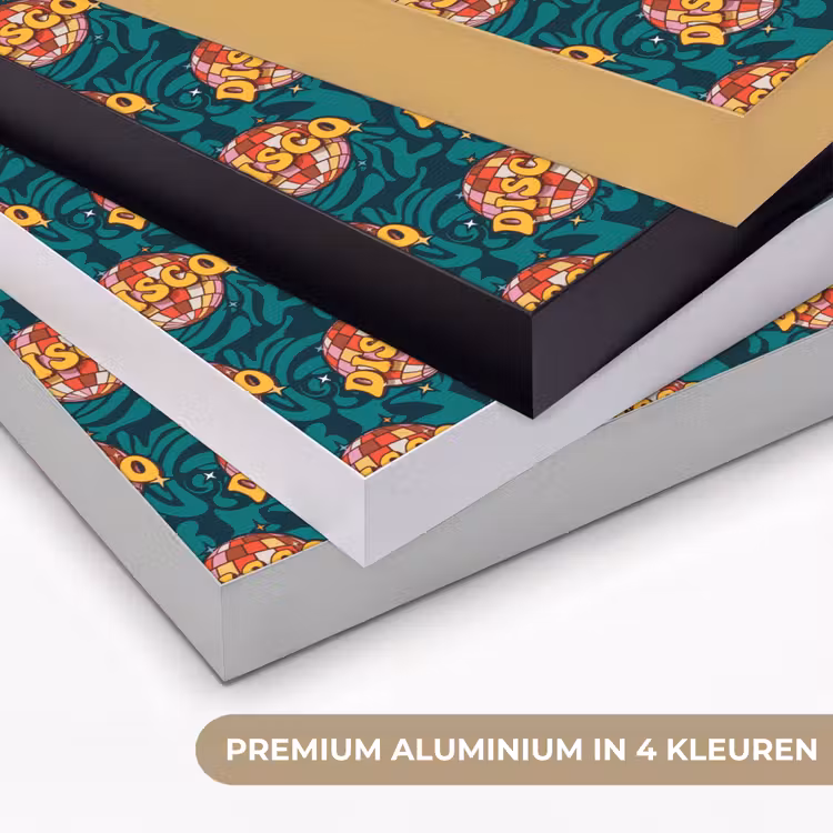Groen - Disco - Patroon Textielframe zwart klein 947 -USP_kleurenNL