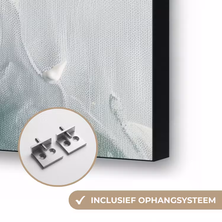 Groen - Modern - Marmer - Abstract Textielframe zwart klein -USP_ophangsysteemNL