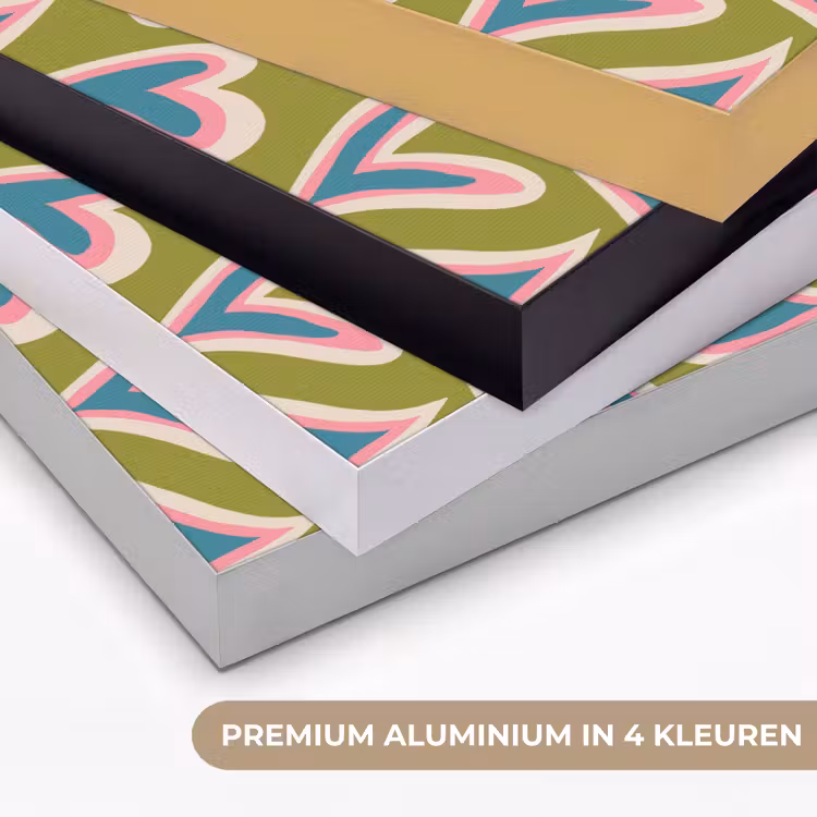Groen - Retro - Hartjes - Patroon Textielframe zwart klein 947 -USP_kleurenNL