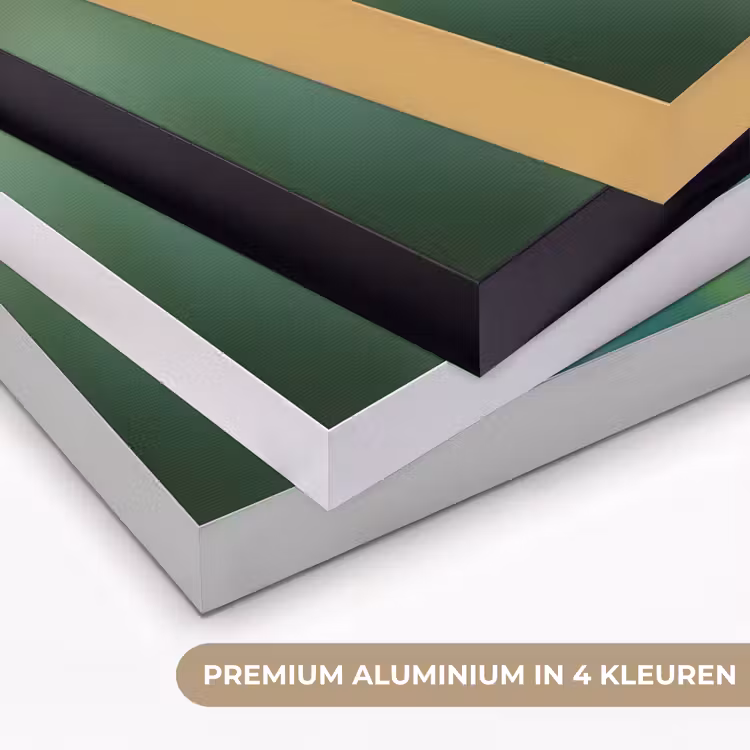 Groene kikker - Nieuwsgierig - Gras Textielframe zwart klein -USP_kleurenNL