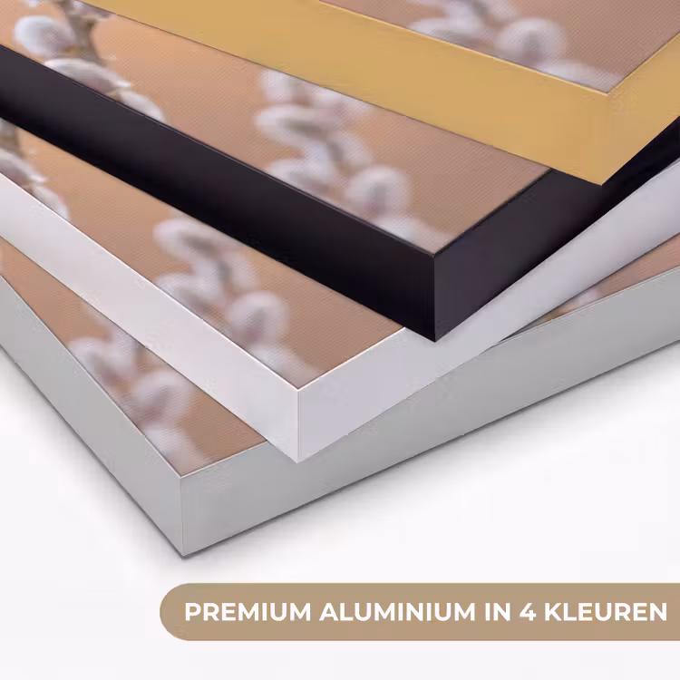 Groenling - Katjes - Lente - Natuur - Zacht Textielframe zwart klein -USP_kleurenNL