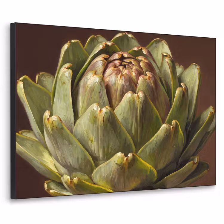 Art frame - Groente - Artisjok - Groen - Groente - Artisjok - Groen Textielframe zwart klein