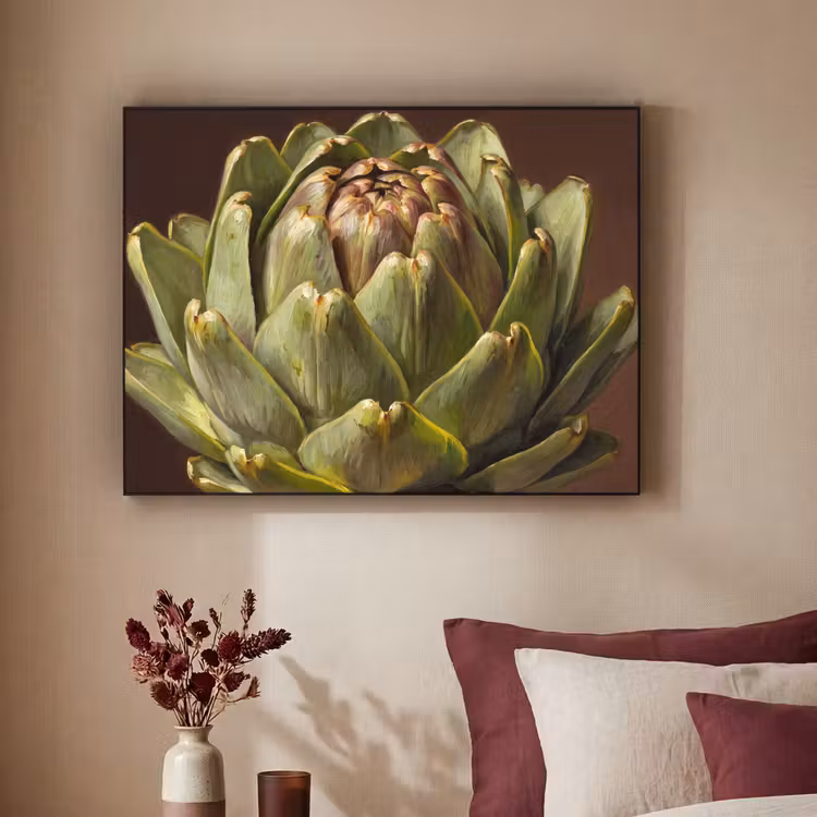 Art frame - Groente - Artisjok - Groen - Groente - Artisjok - Groen Textielframe zwart klein