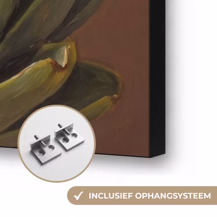 Art frame - Groente - Artisjok - Groen - Groente - Artisjok - Groen Textielframe zwart klein