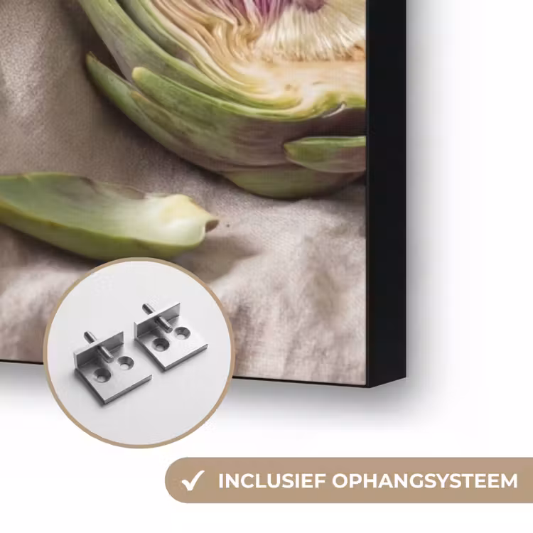 Art frame - Groenten - Artisjok - Keuken - Groenten - Artisjok - Keuken Textielframe zwart klein