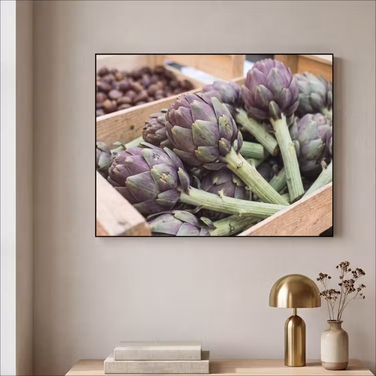 Art frame - Groenten - Markt - Vers - Groenten - Markt - Vers Textielframe zwart klein