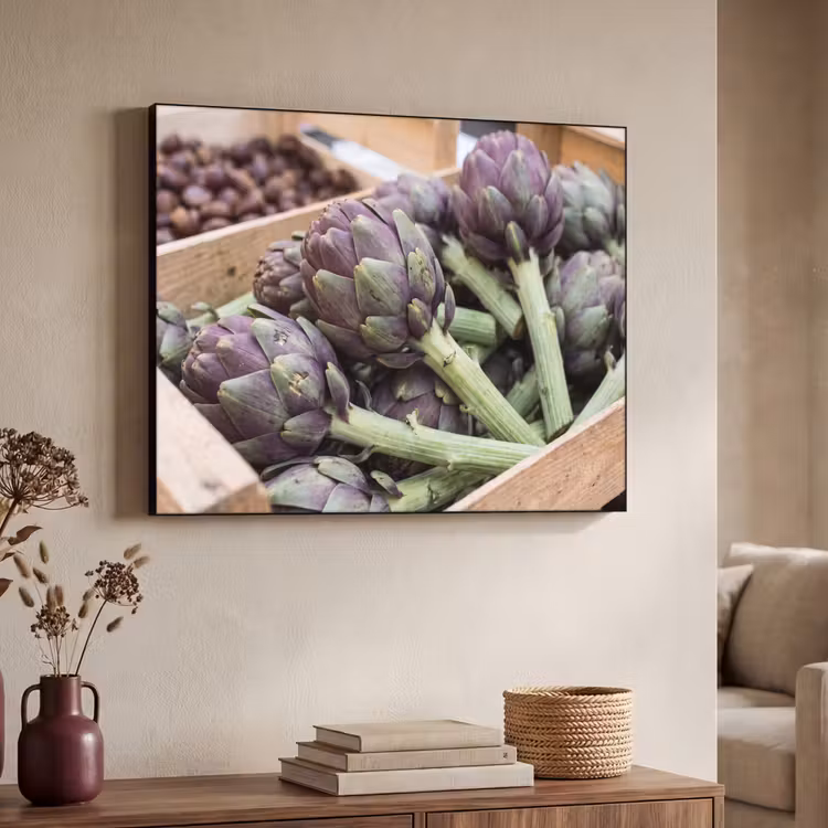 Art frame - Groenten - Markt - Vers - Groenten - Markt - Vers Textielframe zwart klein
