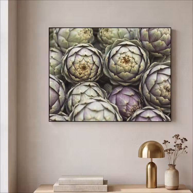 Art frame - Groenten - Vers - Eten - Groenten - Vers - Eten Textielframe zwart klein