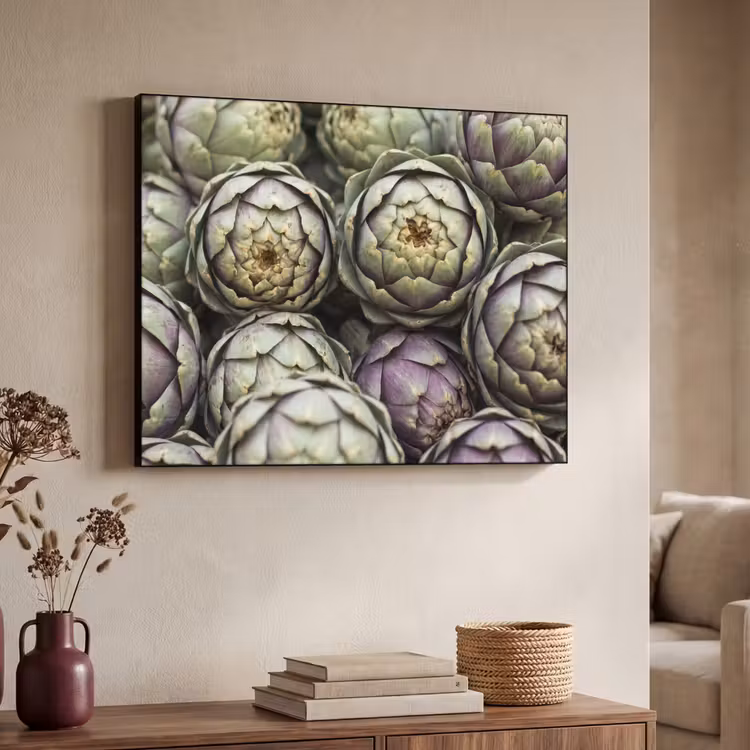 Art frame - Groenten - Vers - Eten - Groenten - Vers - Eten Textielframe zwart klein