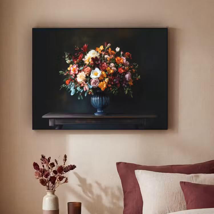 Groot - Bloemen - Vaas - Boeket Textielframe - compleet frame klein -sfeer1