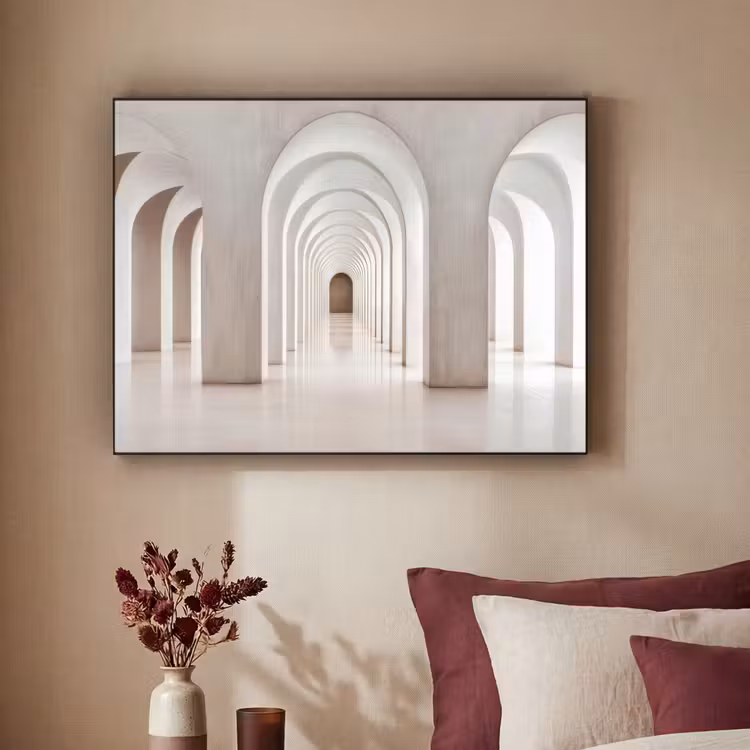 Hal - Bogen - Symmetrisch - Modern Textielframe zwart klein -sfeer1