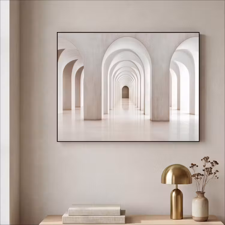 Hal - Bogen - Symmetrisch - Modern Textielframe - compleet frame klein -sfeer2