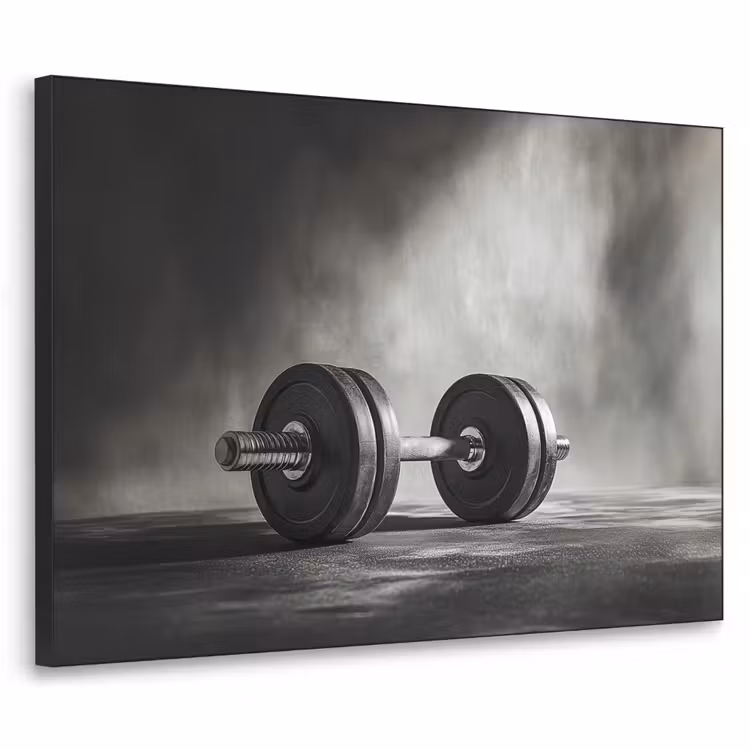 Halter - Gewichten - Zwart Textielframe zwart klein -3d