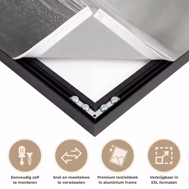Halter - Gewichten - Zwart Textielframe zwart klein -USP_closeupNL