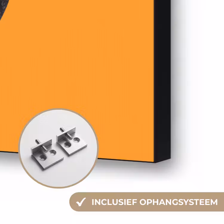 Hamburger - Kleurrijk - Speels Textielframe zwart klein -USP_ophangsysteemNL