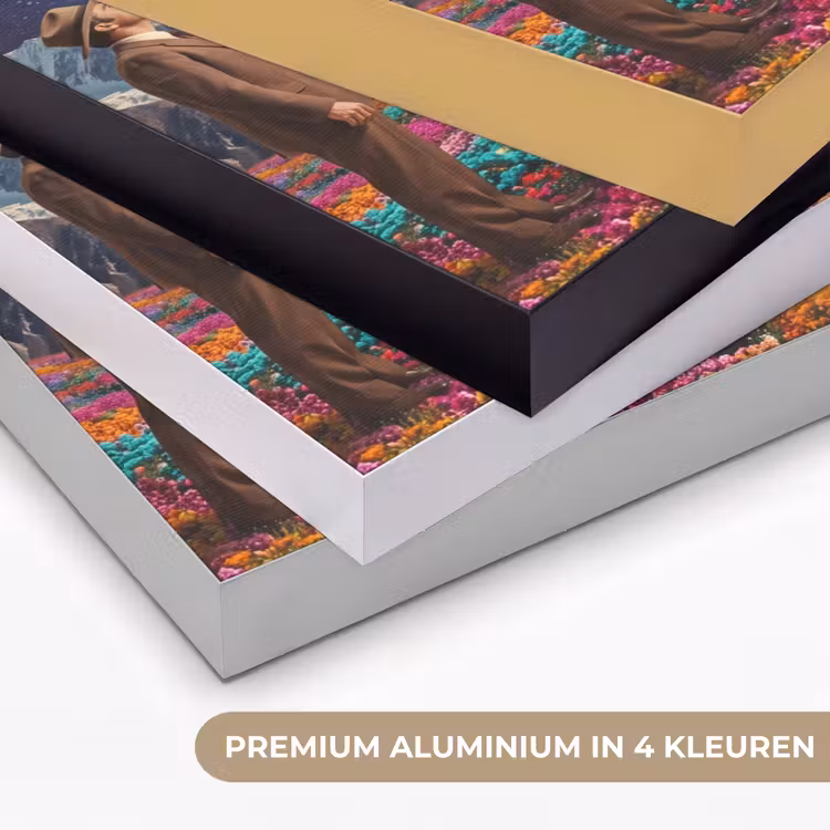 Art frame - Handen - Ei - Surrealisme - Handen - Ei - Surrealisme Textielframe zwart klein