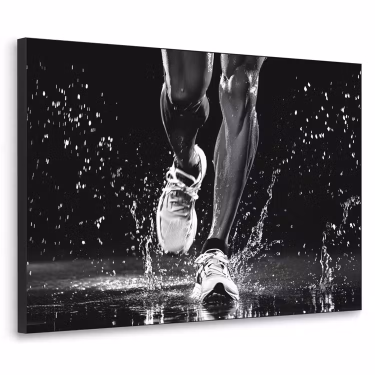 Hardloopschoenen - Rennen - Druppels - Zwart Textielframe zwart klein -3d