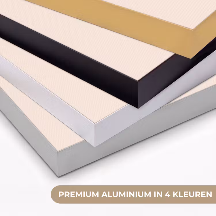 Harmonieus - Symmetrisch - Rood Textielframe zwart klein -USP_kleurenNL