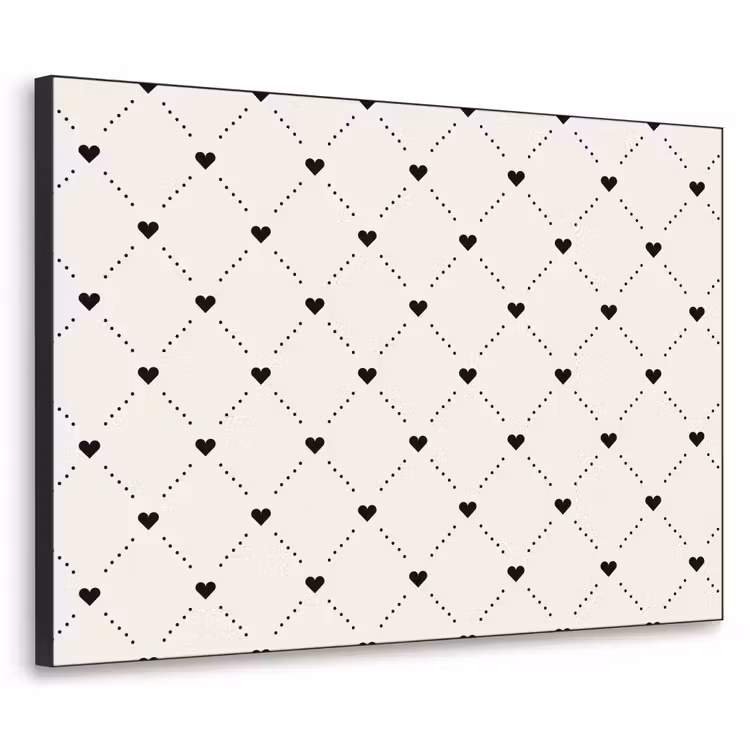 Hart - Dotline - Wit - Zwart Textielframe - compleet frame klein 947 -3d