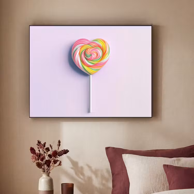Hart - Lolly - Snoep Textielframe - compleet frame klein -sfeer1