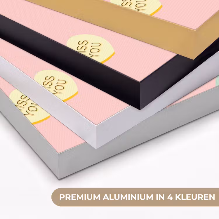 Hart - Snoep - Pastel - Tekst Textielframe zwart klein -USP_kleurenNL