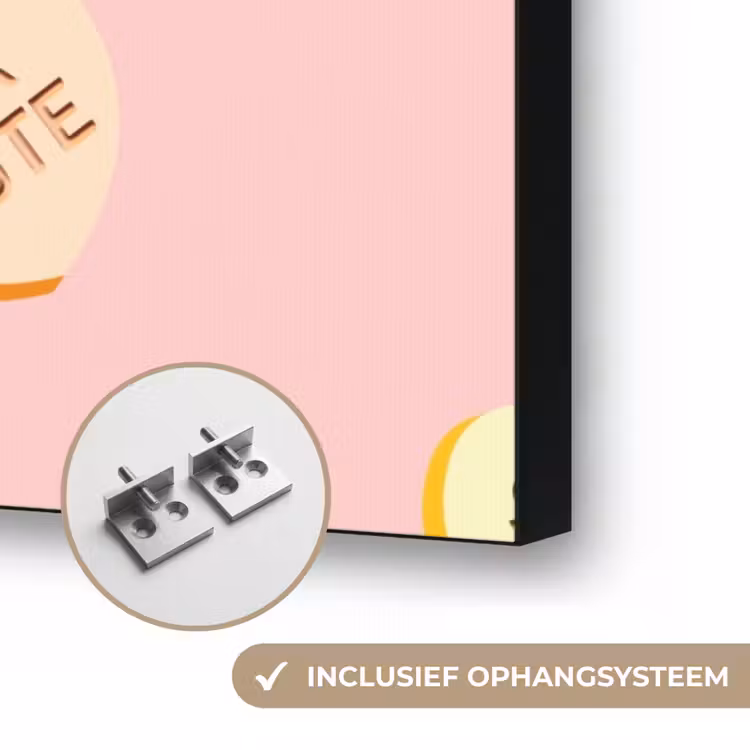 Hart - Snoep - Pastel - Tekst Textielframe zwart klein -USP_ophangsysteemNL
