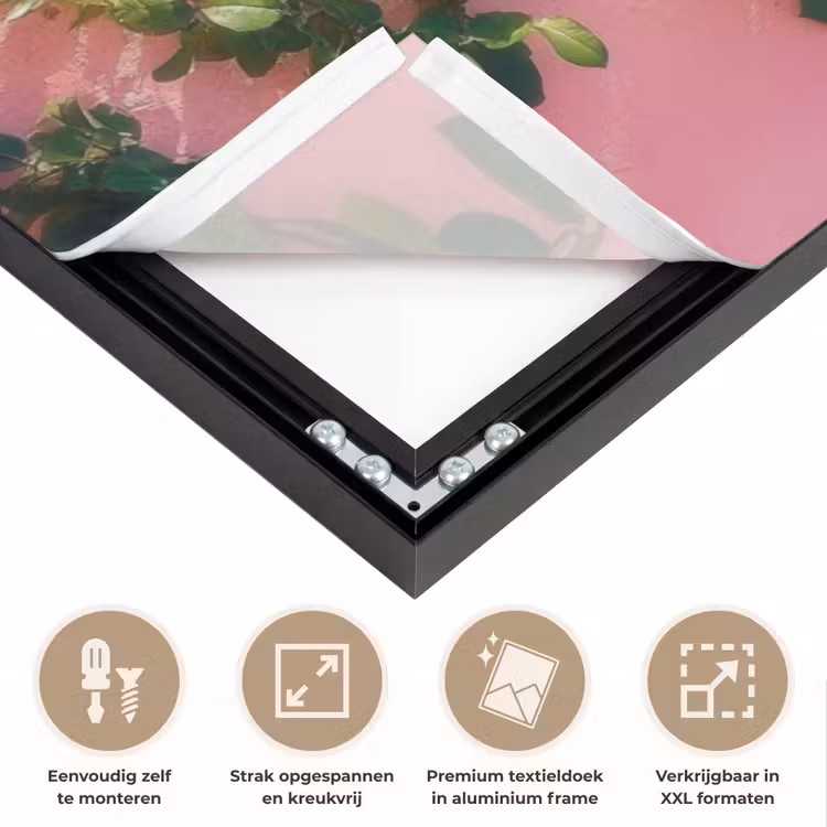 Hart - Zee - Muur Textielframe zwart klein -USP_feed_closeupNL
