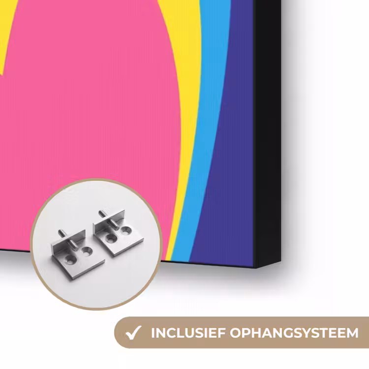 Hartjes - Kleurrijk - Valentijn Textielframe zwart klein -USP_ophangsysteemNL