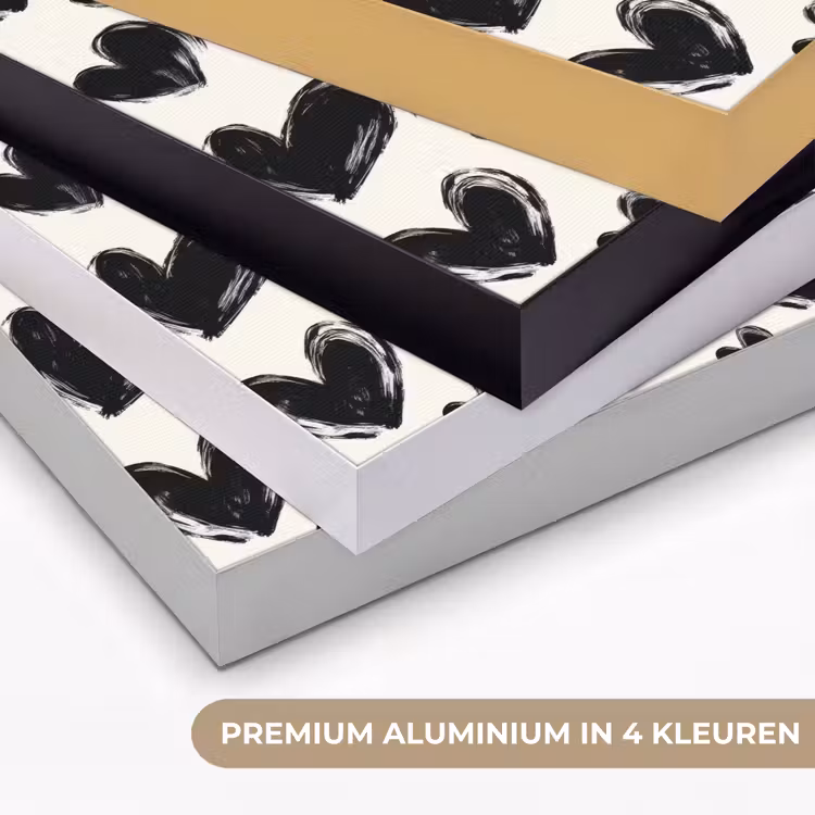 Hartjes - Patroon - Zwart Textielframe zwart klein 947 -USP_kleurenNL