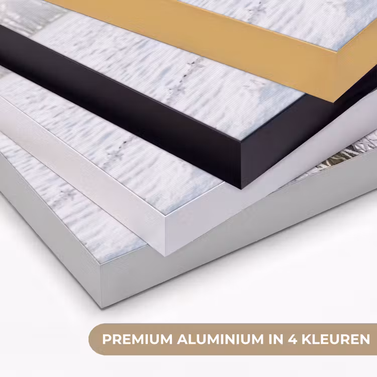 Hek - Sneeuw - Mist - Platteland - Nostalgisch Textielframe zwart klein -USP_kleurenNL