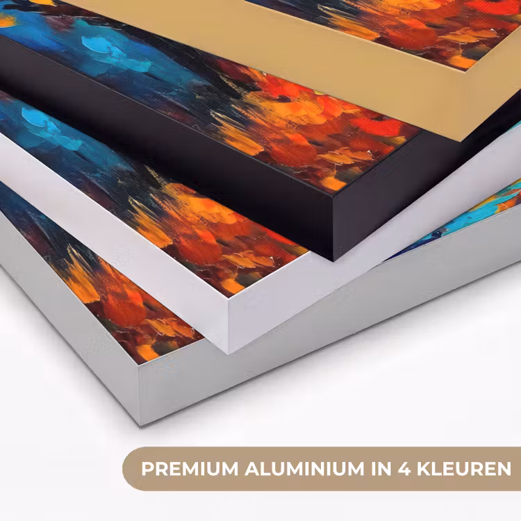 Hert - Bosdieren - Natuur - Kunst Textielframe zwart klein -USP_kleurenNL