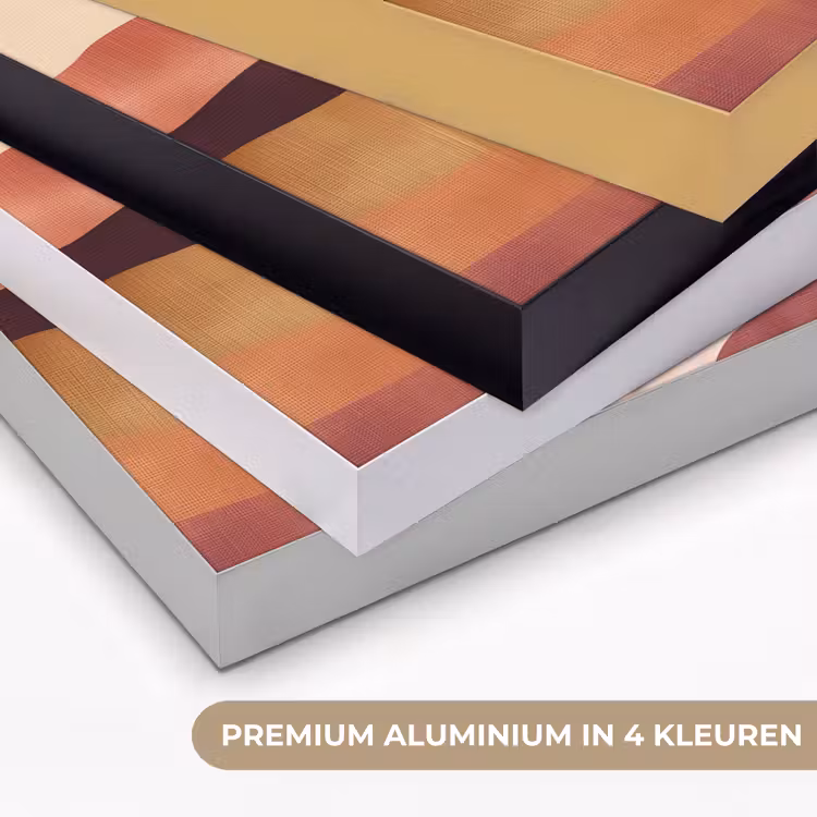 Heuvels - Palmbomen - Abstract Textielframe zwart klein -USP_kleurenNL