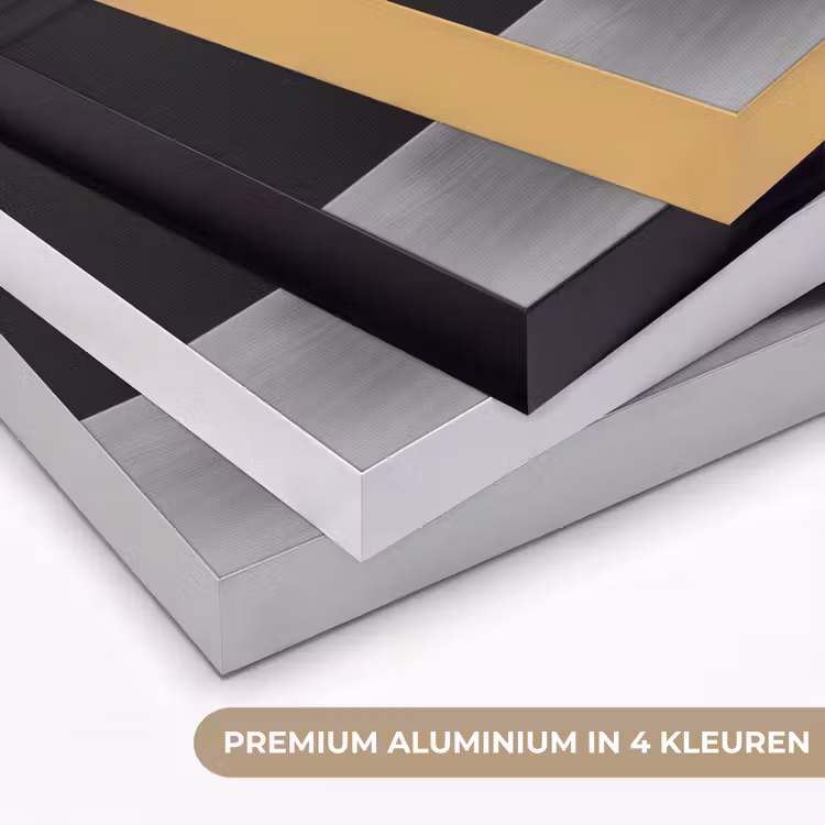 Hond - Bulldog - Pasta - Bril - Stoer - Dieren Textielframe zwart klein -USP_kleurenNL
