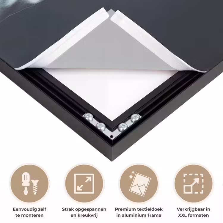 Hond - Garde - Kok Textielframe zwart klein -USP_feed_closeupNL