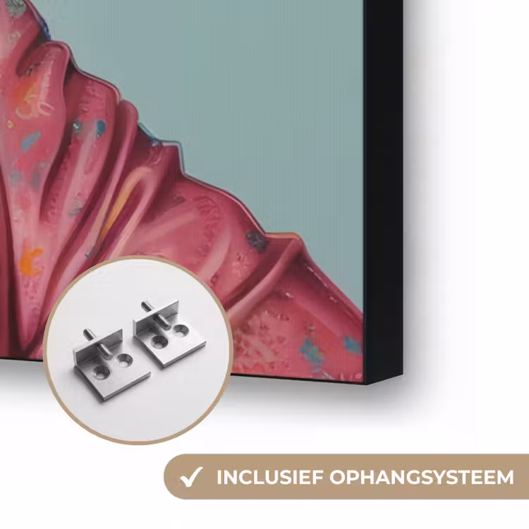 Hond - Overhemd - Bloemen - Bril Textielframe zwart klein -USP_ophangsysteemNL
