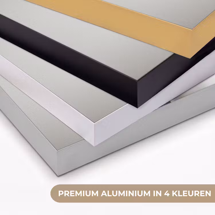 Hond - Wit - Kok Textielframe zwart klein -USP_kleurenNL