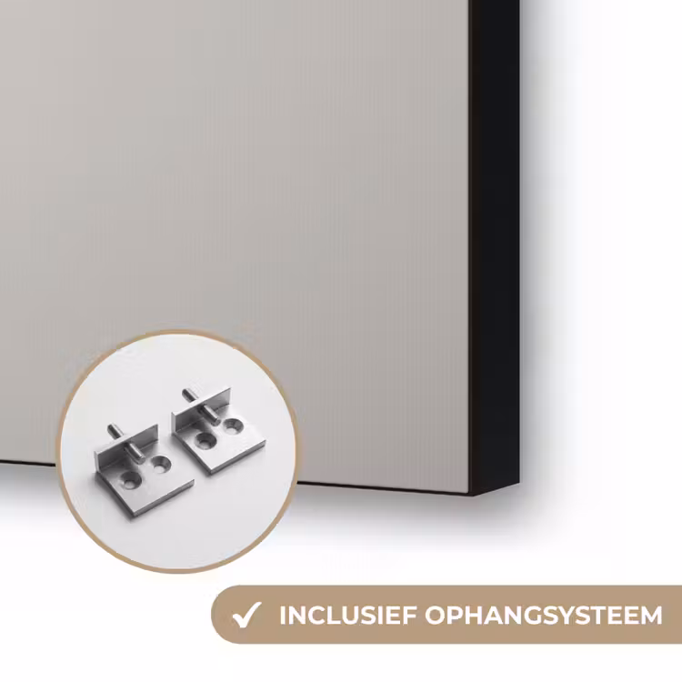 Hond - Wit - Kok Textielframe zwart klein -USP_ophangsysteemNL