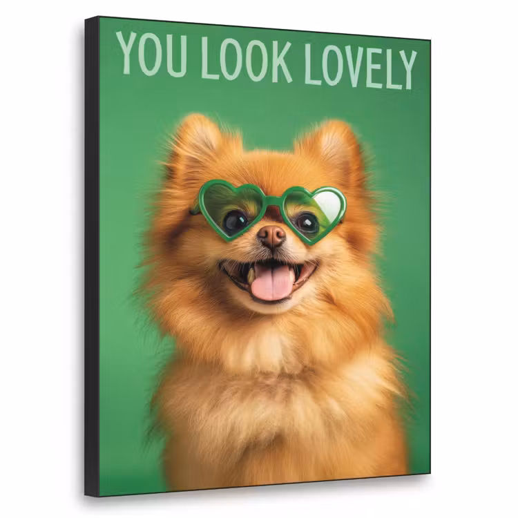 Hond - Zonnebril - Valentijn - Love Textielframe - compleet frame klein -3d
