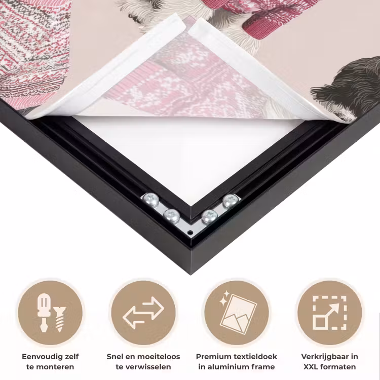 Honden - Truien - Rood Textielframe zwart klein 947 -USP_closeupNL